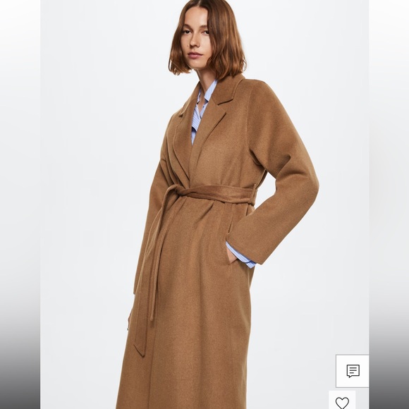 MANGO HANDMADE BELT COAT 💘 - Picture 1 of 5
